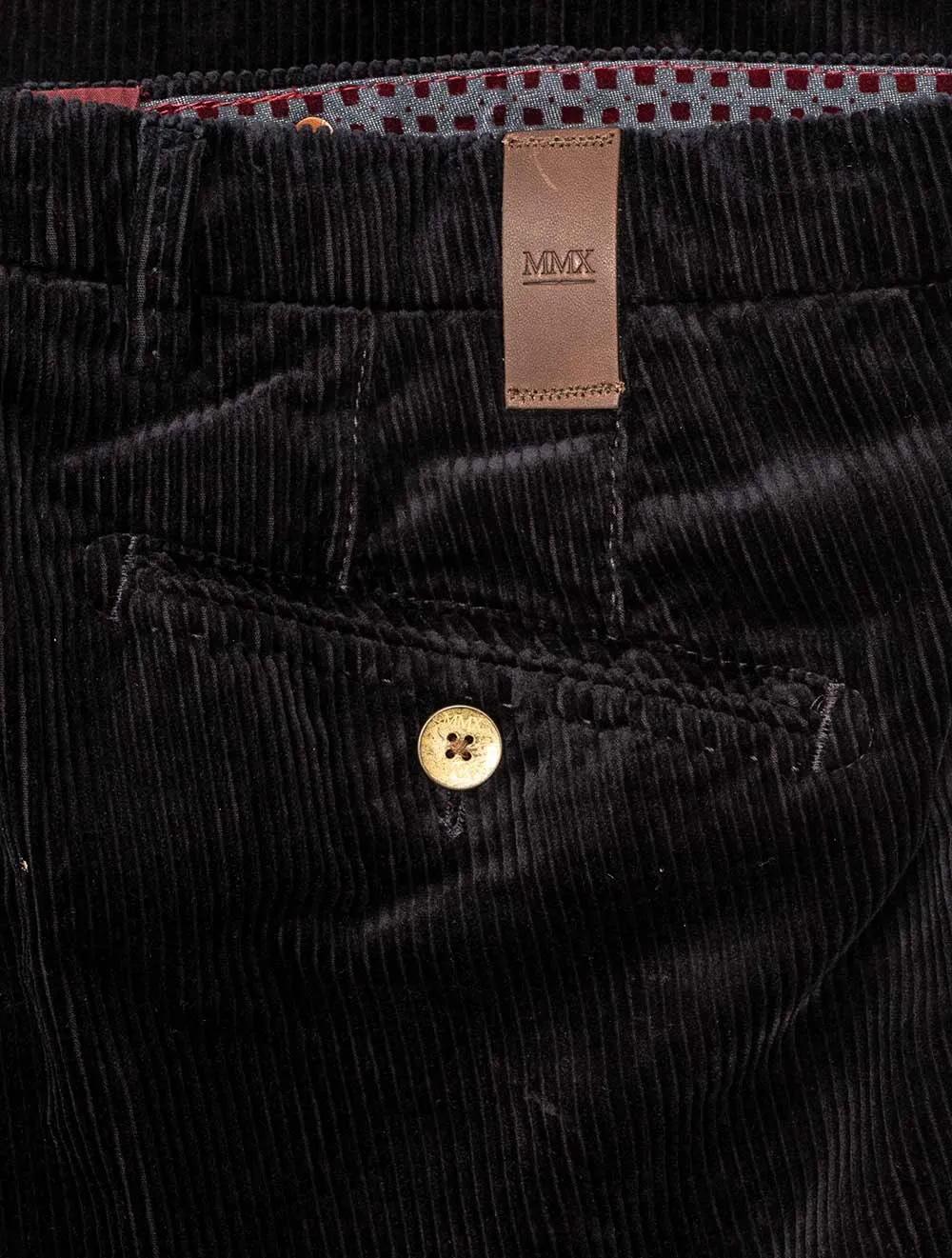 Pantalon en velours côtelé Lynx Bleu