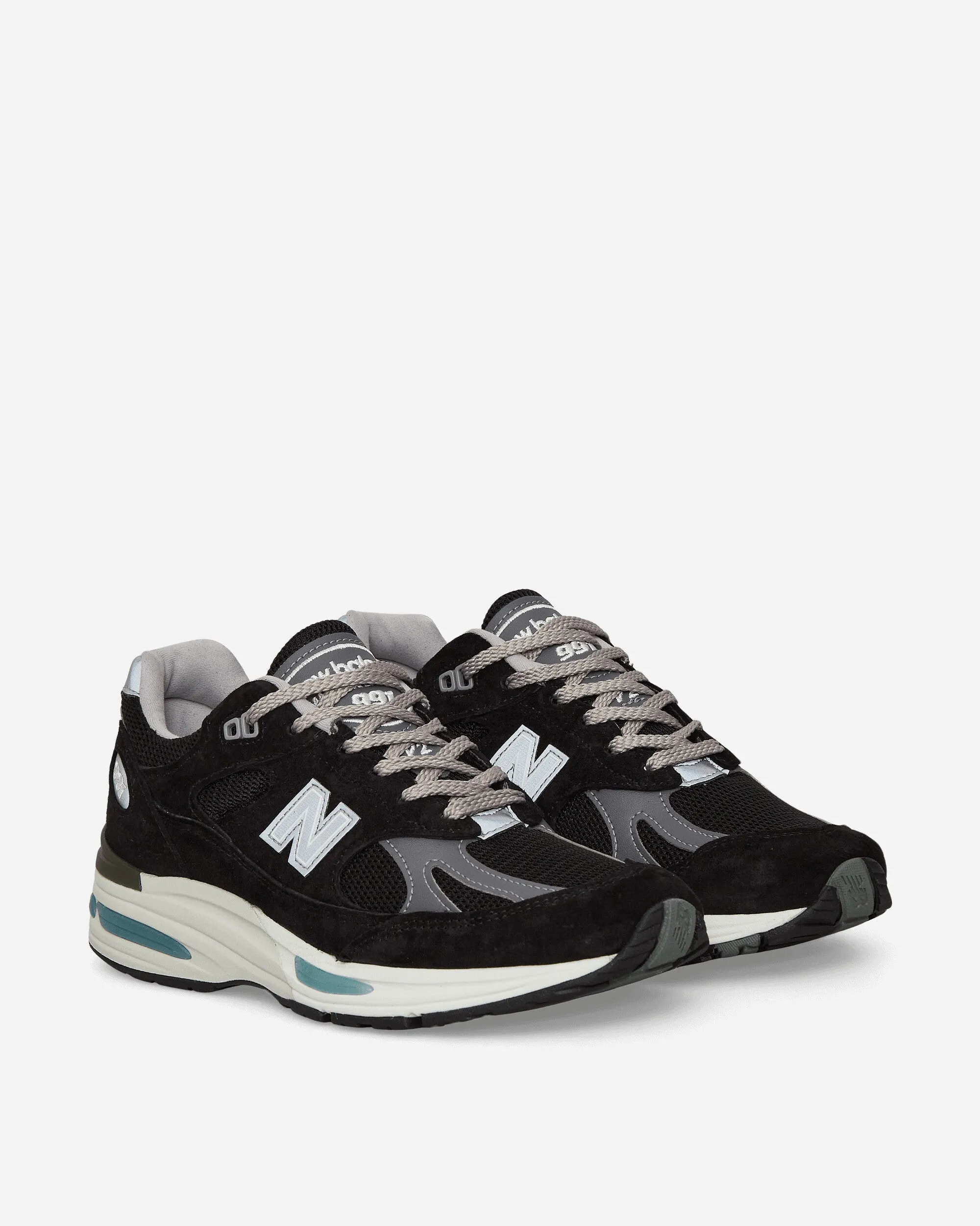Baskets MADE in UK 991v2 Noir / Perle fumée / Argent