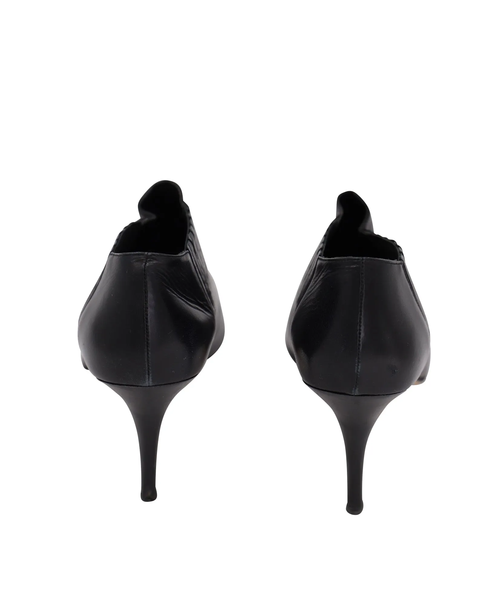 Manolo Blahnik Bottine Livrea Gore en Cuir Noir