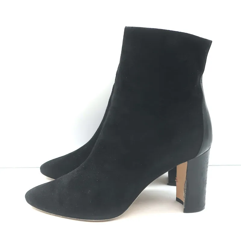 Bottes cheville Rosie Manolo Blahnik en cuir noir et daim taille 35.5