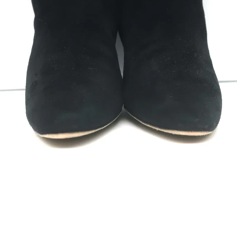 Bottes cheville Rosie Manolo Blahnik en cuir noir et daim taille 35.5