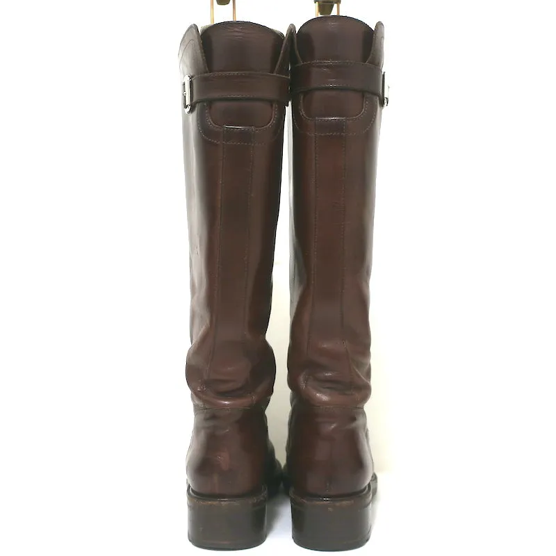 Bottes genou Marni à boucle en cuir marron taille 37