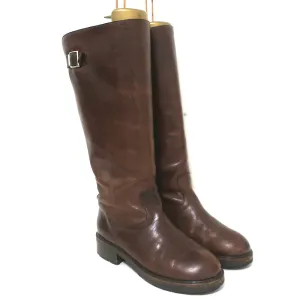 Bottes genou Marni à boucle en cuir marron taille 37