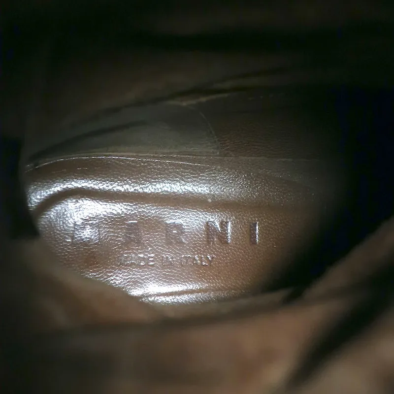 Bottes genou Marni à boucle en cuir marron taille 37