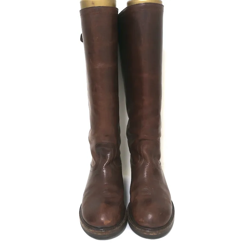 Bottes genou Marni à boucle en cuir marron taille 37