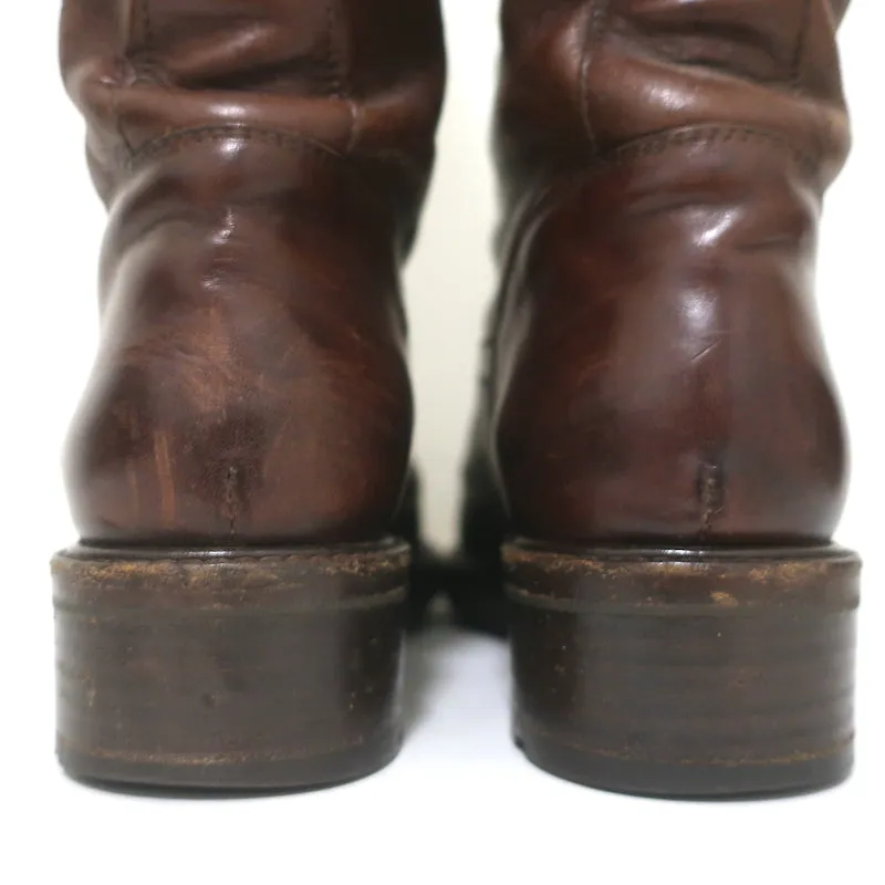 Bottes genou Marni à boucle en cuir marron taille 37