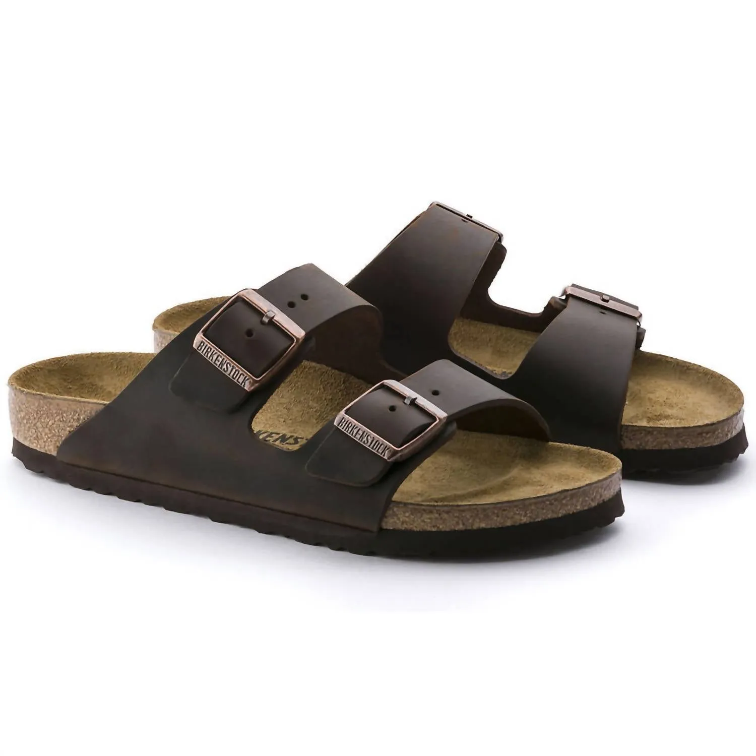 Sandale en cuir huilé Arizona pour hommes en couleur Havane