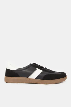 Baskets Homme Noir en Matériau Bloc
