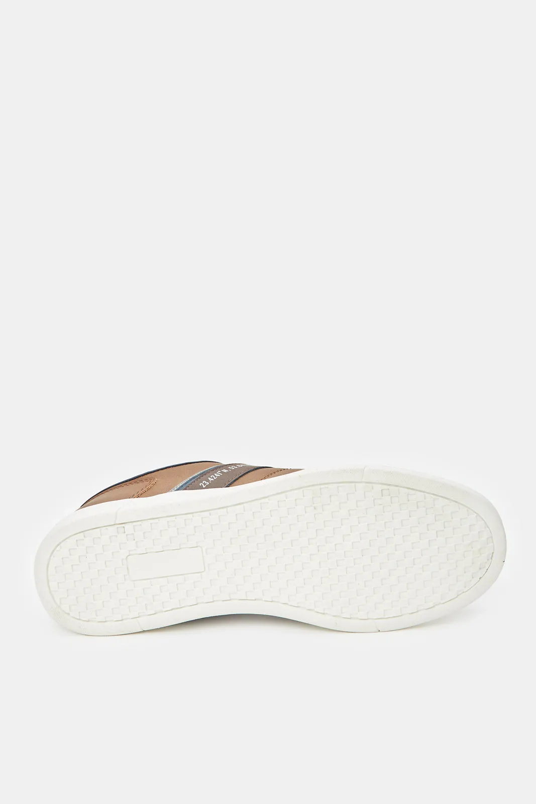 Baskets marron rayées pour hommes