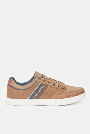 Baskets marron rayées pour hommes