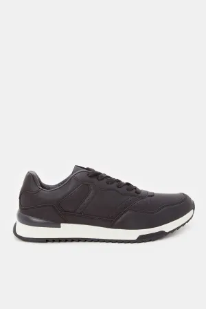 Baskets en matière bloc marine pour homme