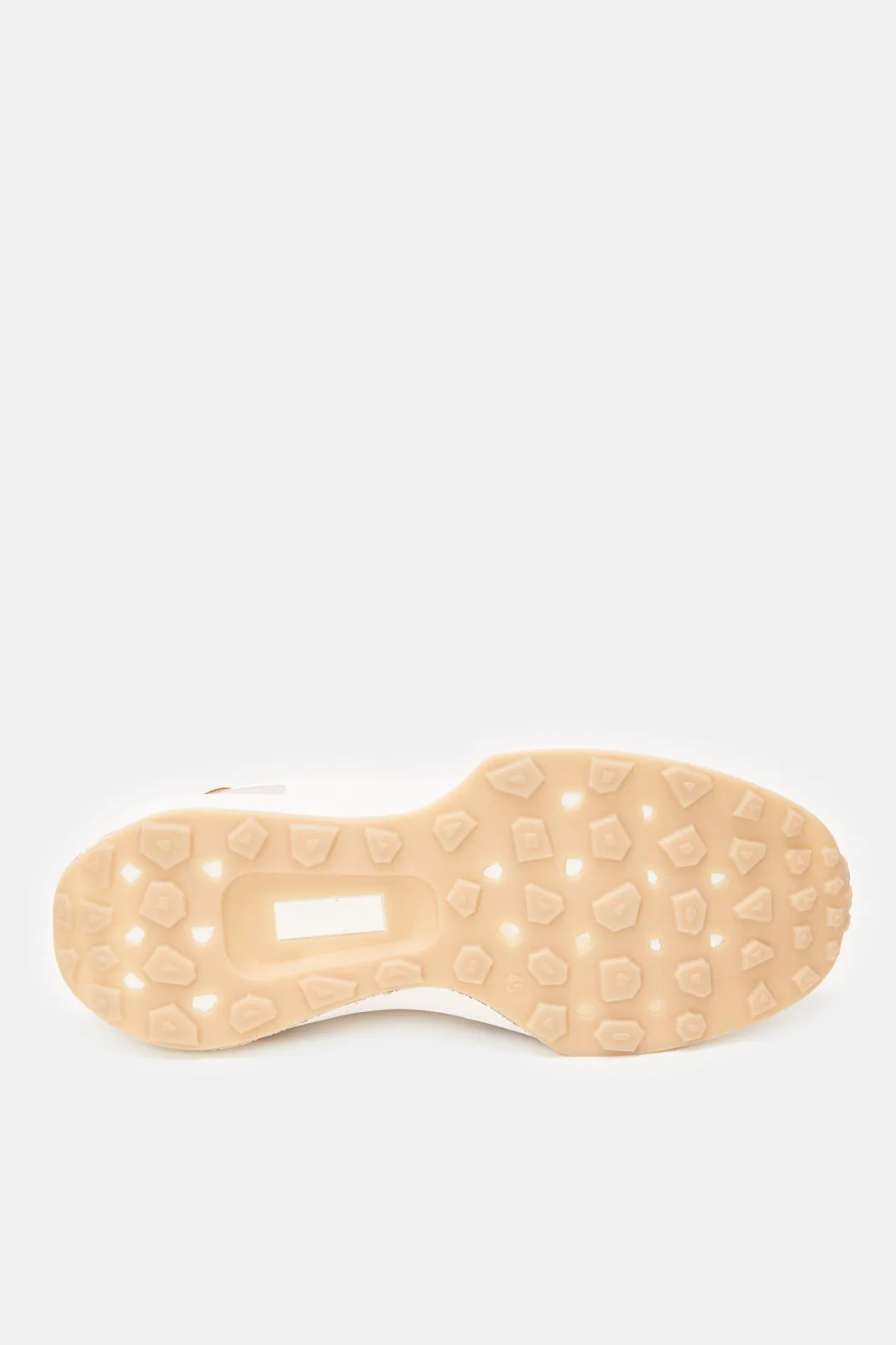 Baskets blanches en bloc de matière pour hommes