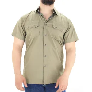 Chemise Homme 2 Poches Devant, Vert Olive Clair