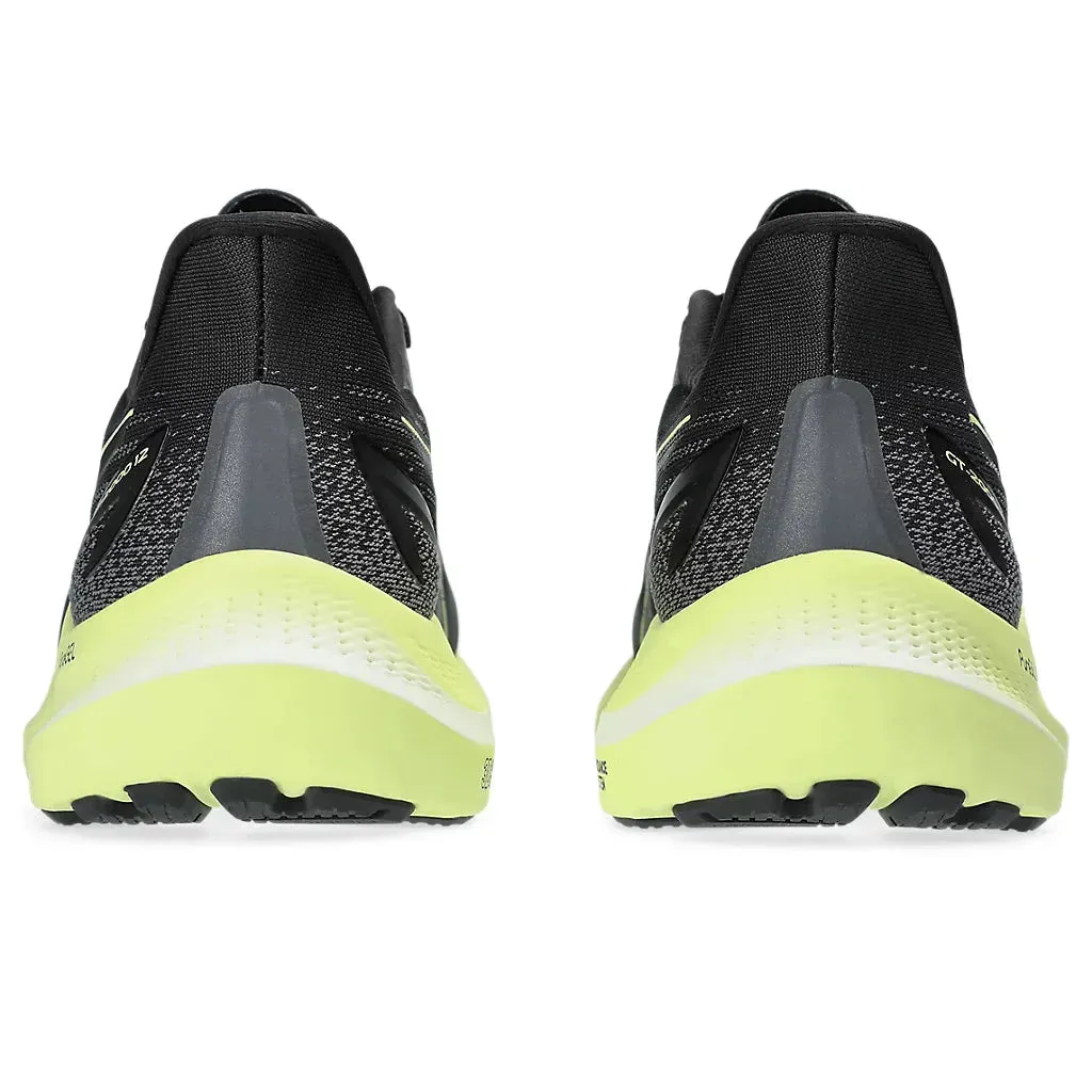 Asics GT-2000 12 pour Homme Noir/Jaune Fluorescent