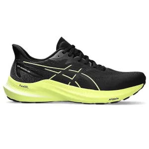 Asics GT-2000 12 pour Homme Noir/Jaune Fluorescent