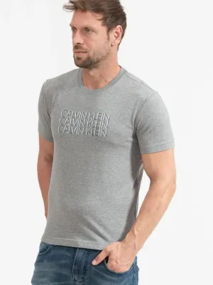 Chemise décontractée à imprimé graphique avec logo de marque pour homme, Gris
