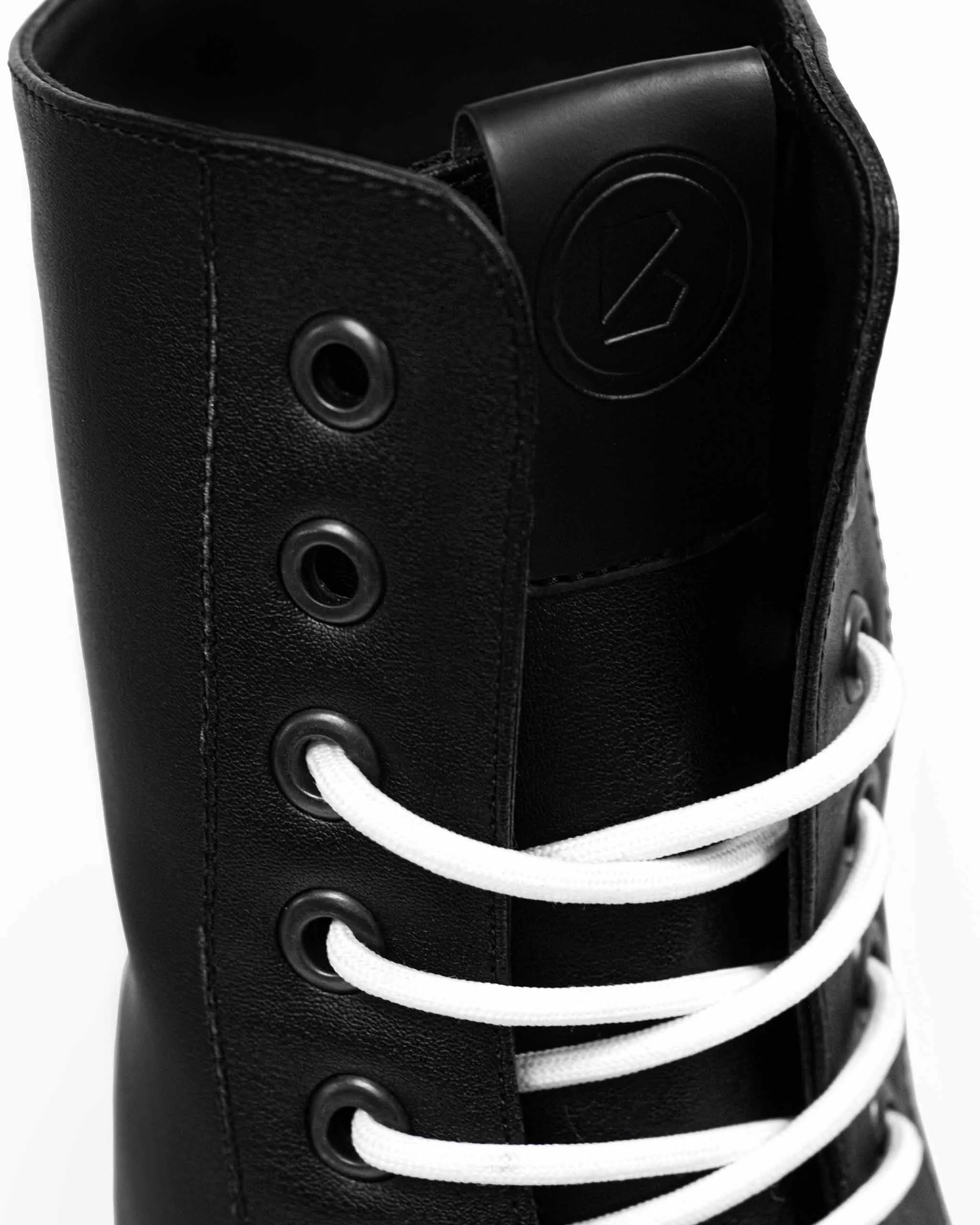 Bottes véganes pour hommes Combat Workers en cuir de cactus Desserto® | Noir
