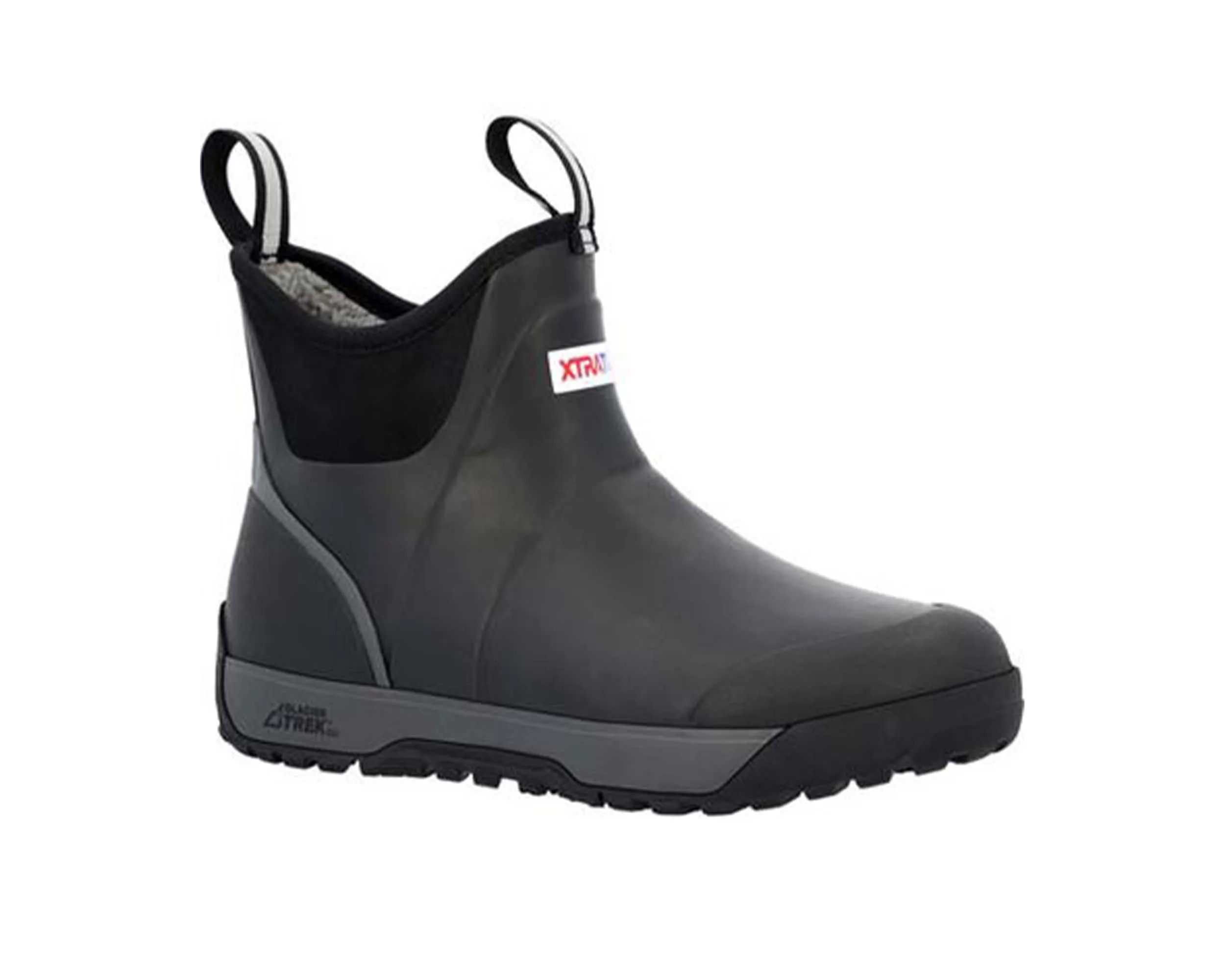Bottes de pont en caoutchouc doublées de polaire pour hommes