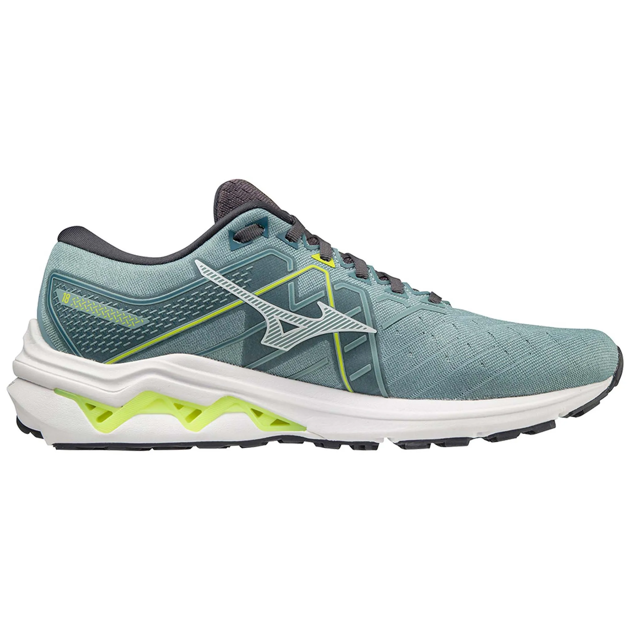Mizuno Wave Inspire 18 pour Homme - Fumée Bleu Blanc