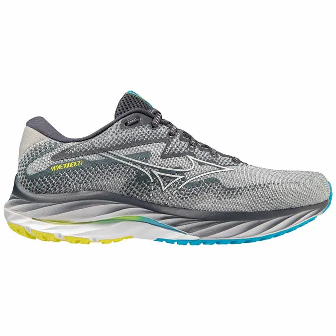 Mizuno Wave Rider 27 pour Homme Perle-Bleu-Blanc