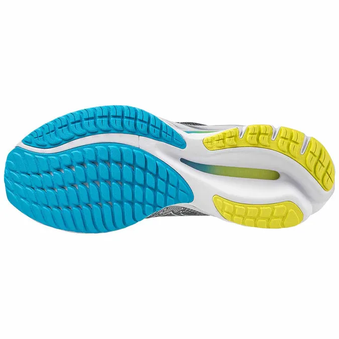 Mizuno Wave Rider 27 pour Homme Perle-Bleu-Blanc
