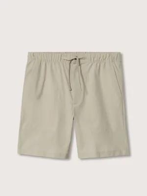Short Homme Uni À Enfiler, Beige