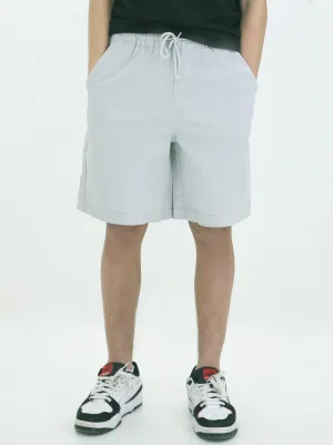 Short Homme Uni À Enfiler, Gris
