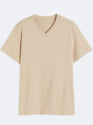 T-shirt uni pour homme, Beige