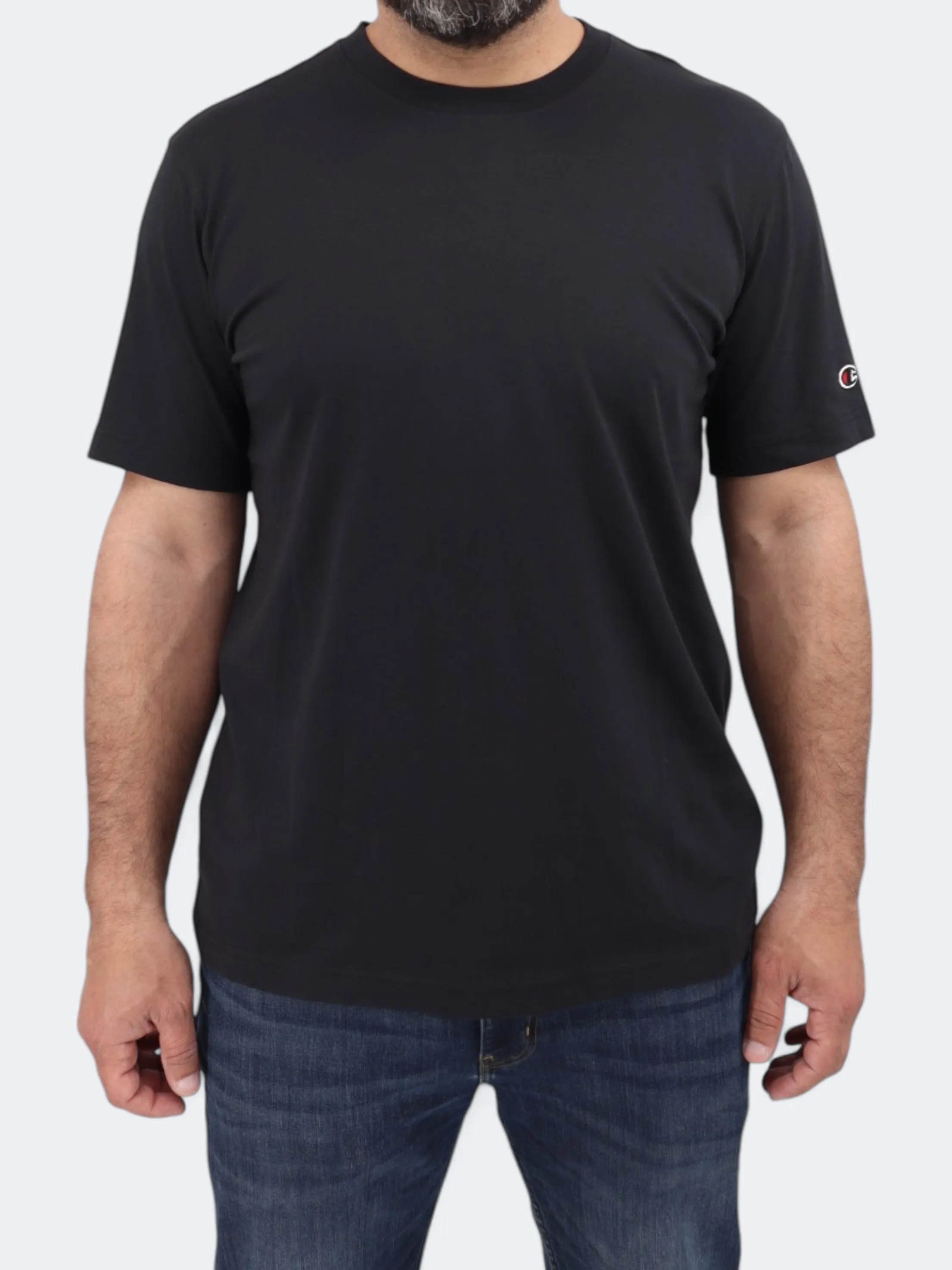 T-shirt uni pour homme, Noir