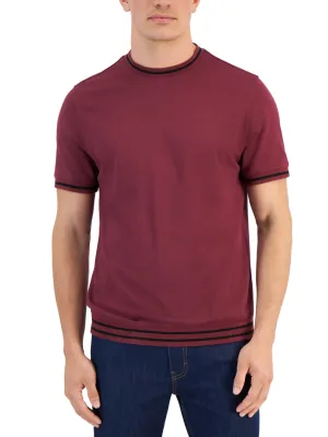 T-shirt uni pour homme, Bordeaux