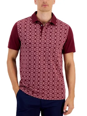 Polo imprimé pour homme, Bordeaux
