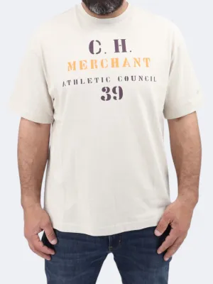T-shirt imprimé pour homme, Beige