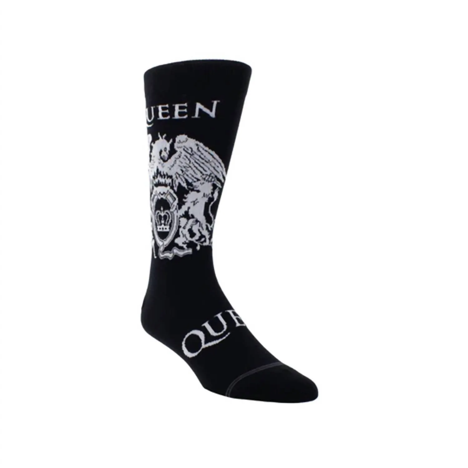 Chaussette Queen blanche à motif en noir pour homme