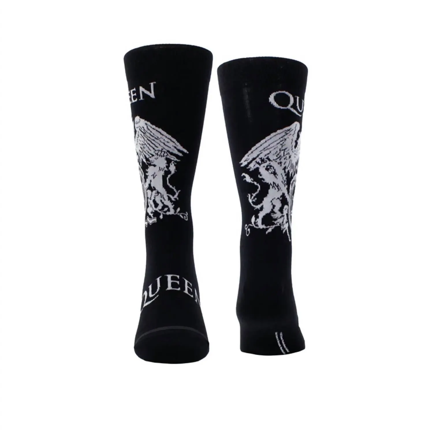 Chaussette Queen blanche à motif en noir pour homme