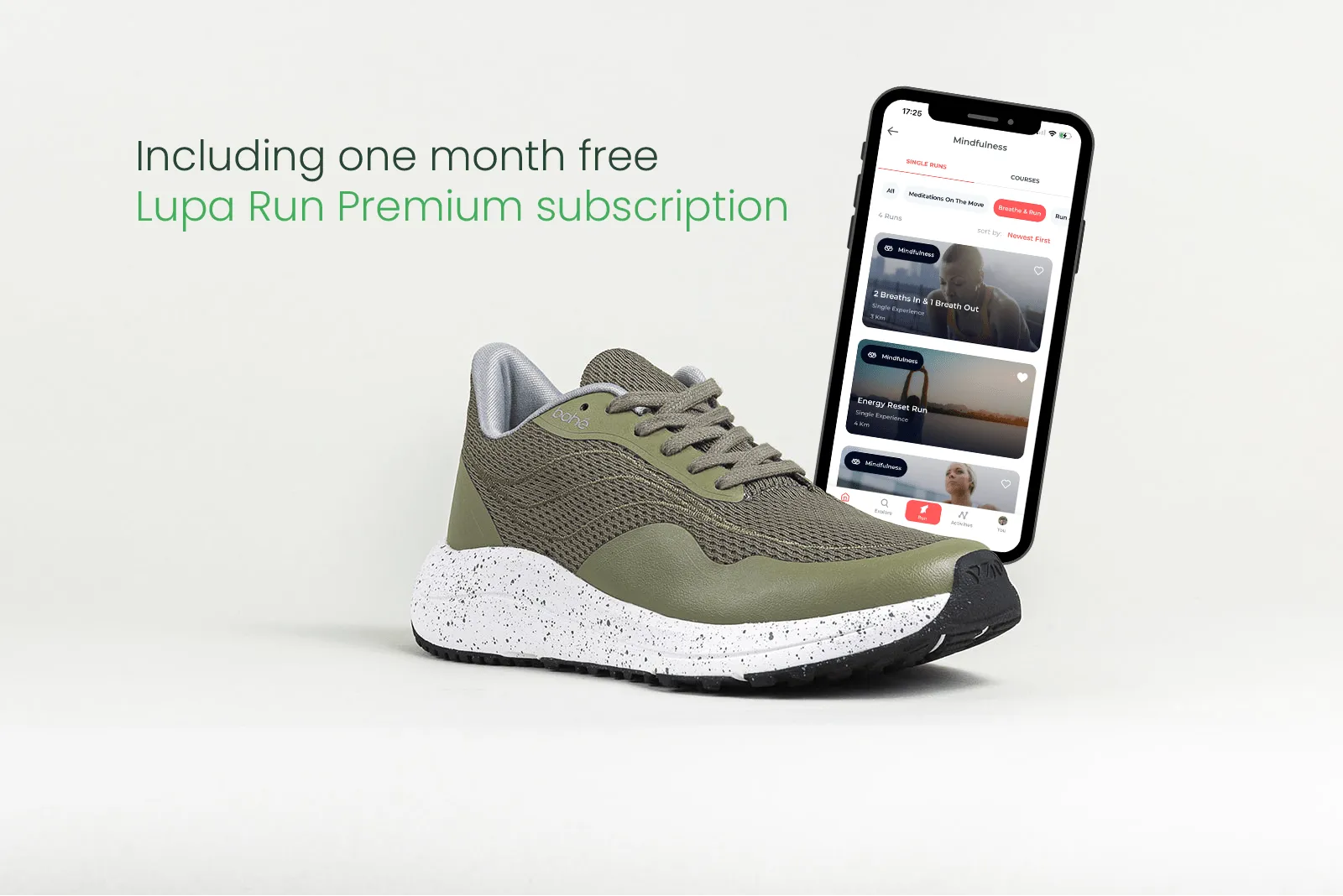 Chaussures de sport véganes pour hommes Recharge Grounding | Forêt
