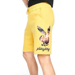 Short Homme avec Impression Photographique, Jaune