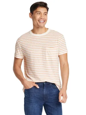 T-shirt rayé pour homme, Crème