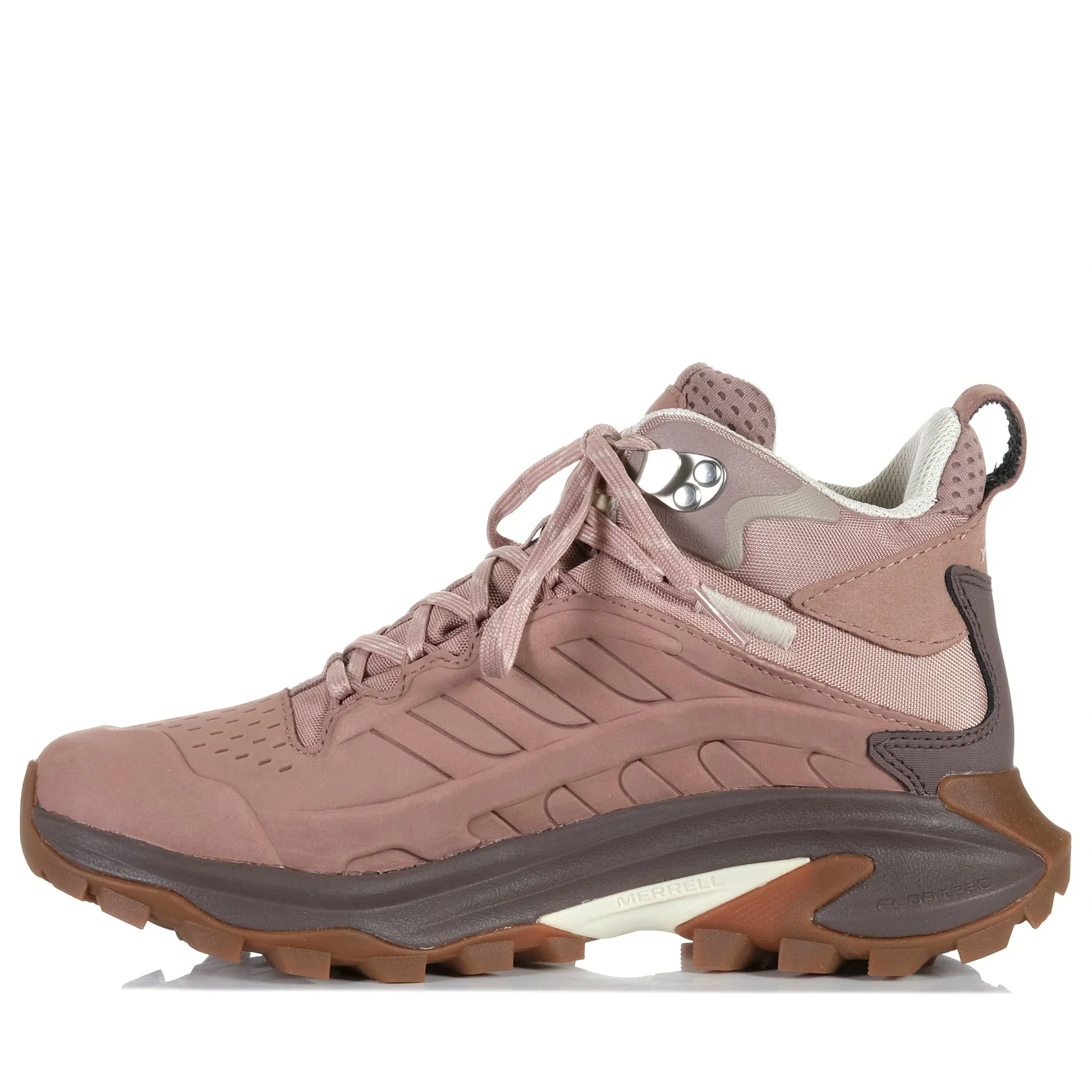 Chaussures Merrell Merrell Moab Speed 2 en cuir mi-haute imperméable pour femmes Adobe Rose
