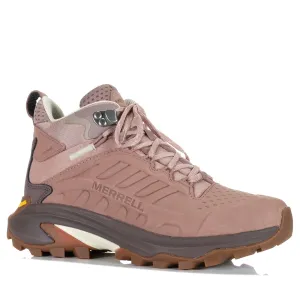 Chaussures Merrell Merrell Moab Speed 2 en cuir mi-haute imperméable pour femmes Adobe Rose