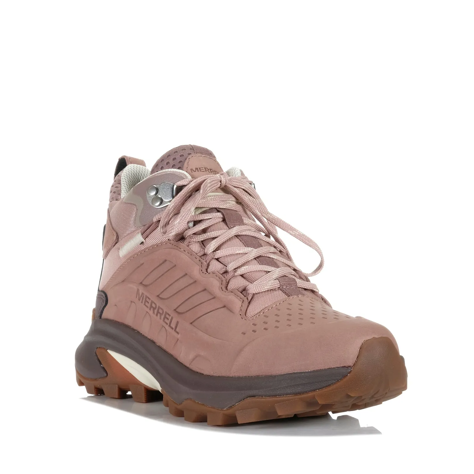 Chaussures Merrell Merrell Moab Speed 2 en cuir mi-haute imperméable pour femmes Adobe Rose