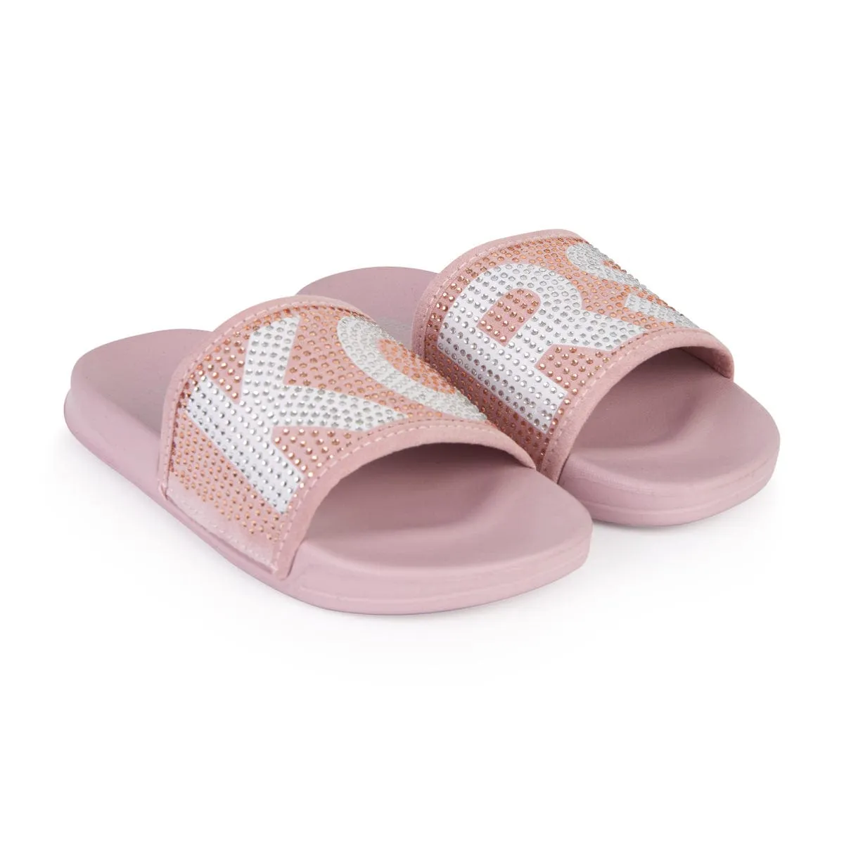 Michael Kors Slides à Logo Diamanté