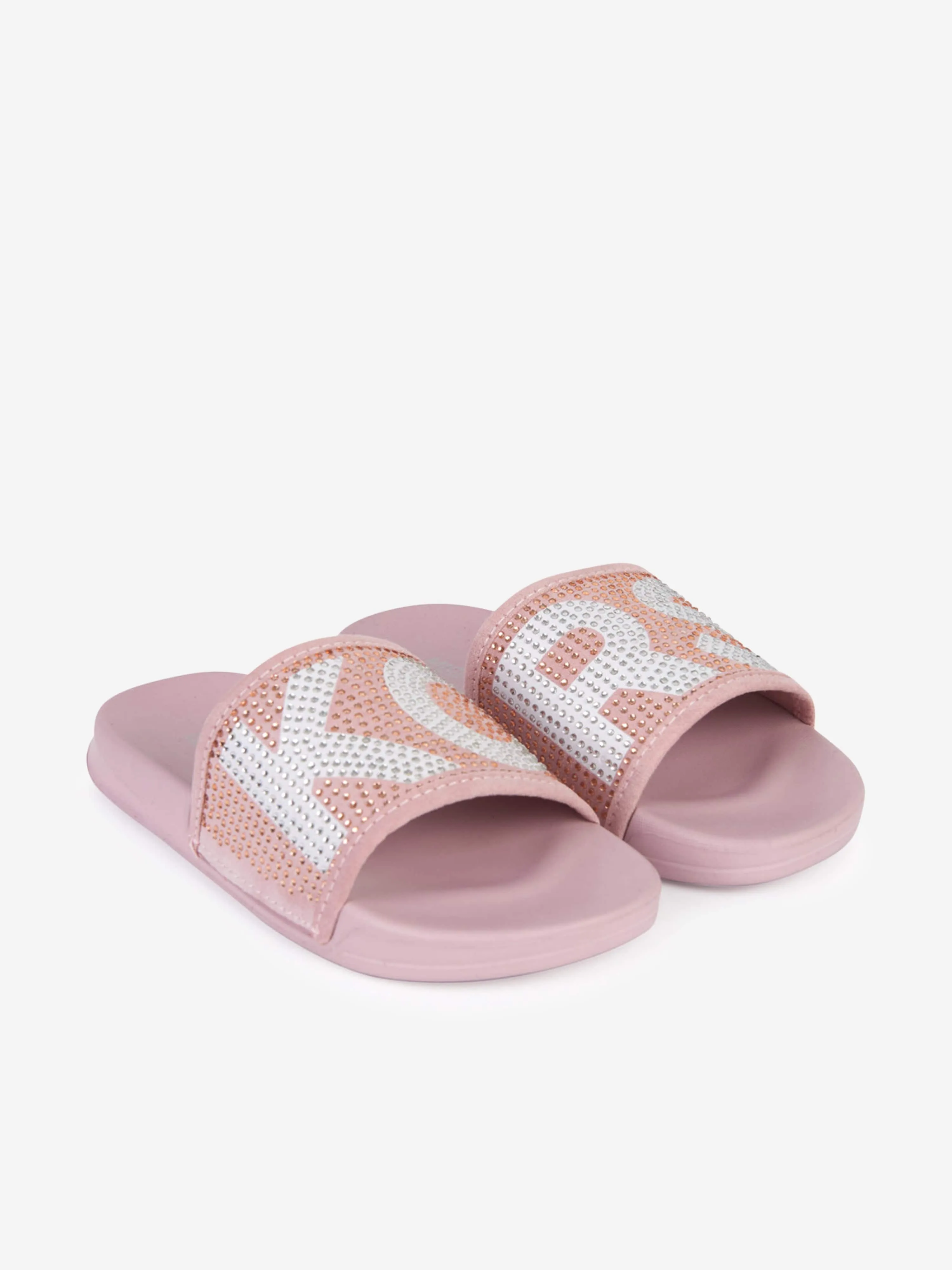 Michael Kors Slides à Logo Diamanté