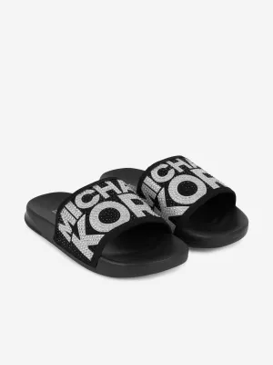 Michael Kors Slides à Logo Diamanté
