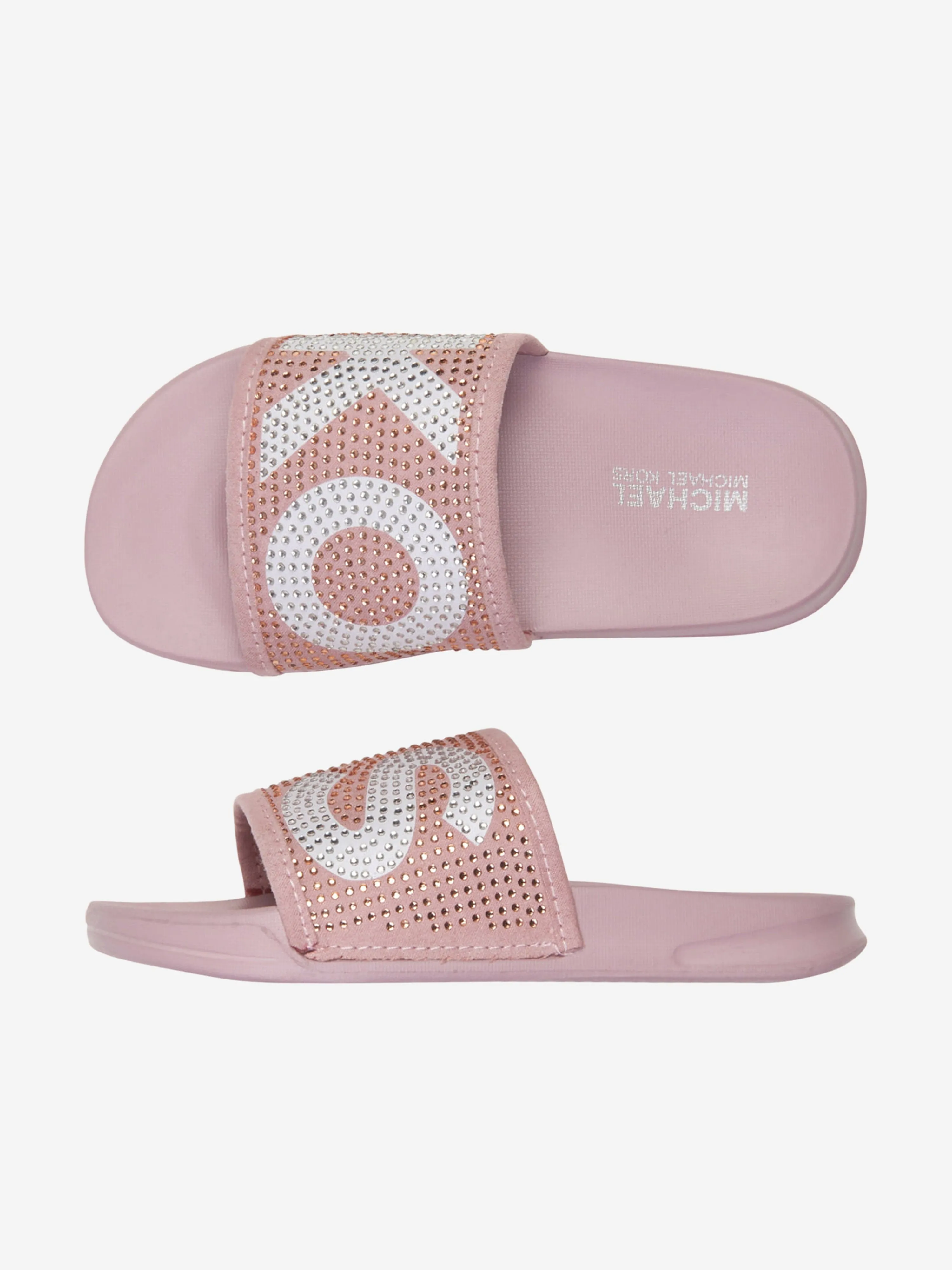 Michael Kors Slides à Logo Diamanté
