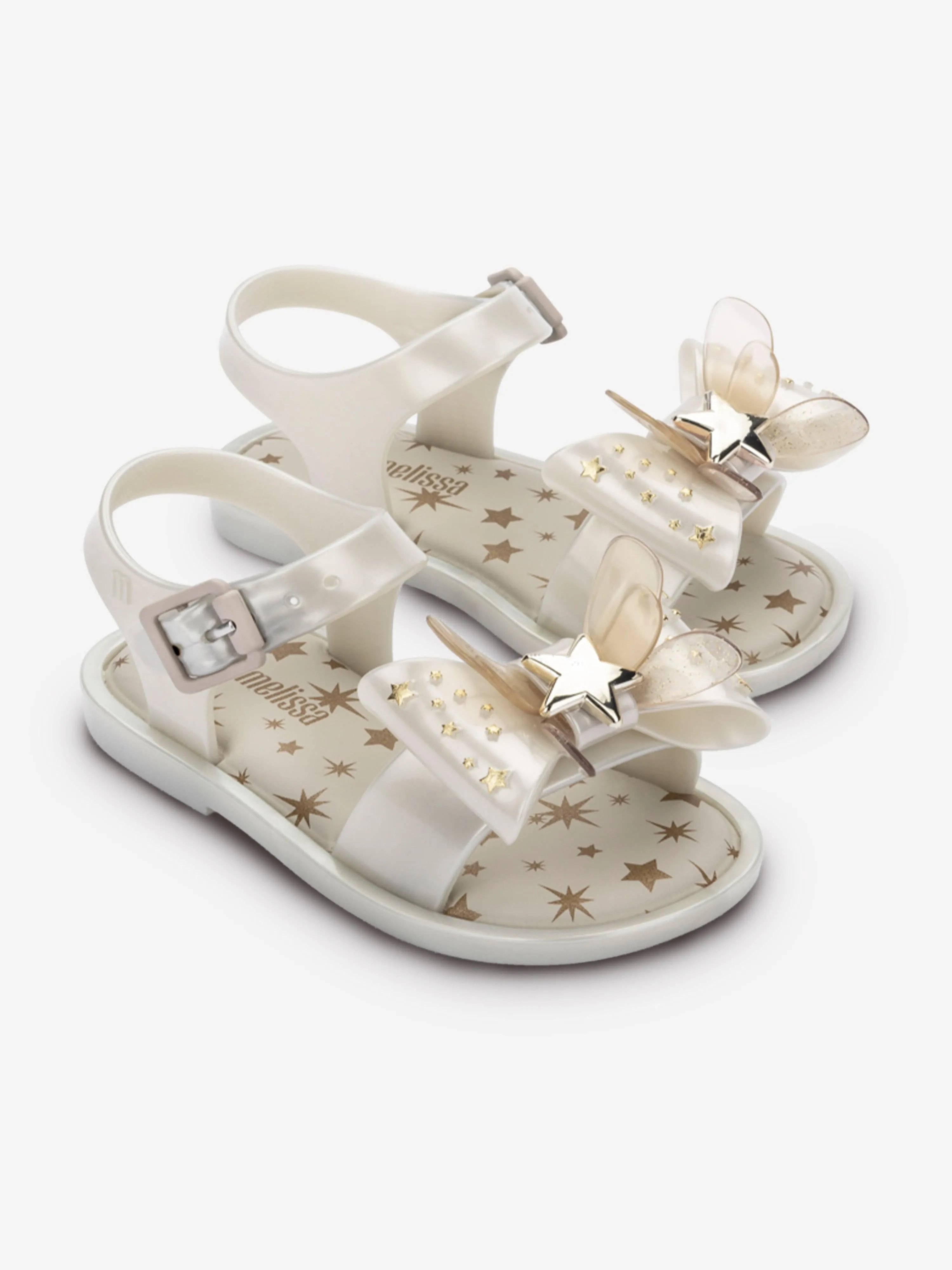 Sandales Mar Star Mini Melissa pour Filles en Blanc