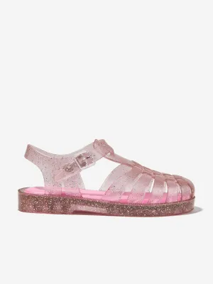 Mini Melissa Sandales Brillantes Possession pour Filles en Rose
