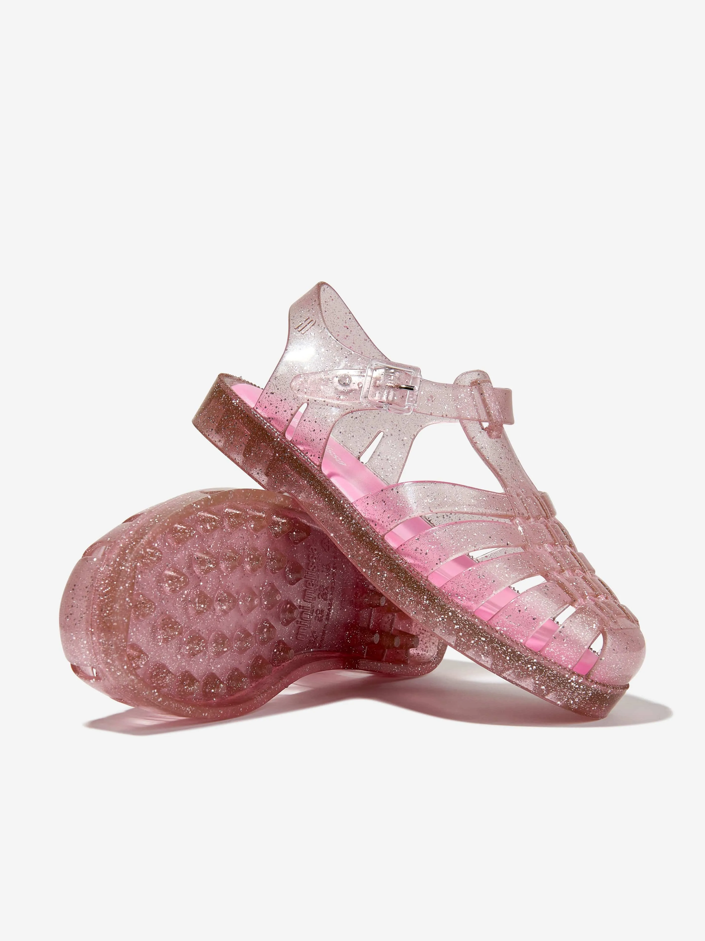 Mini Melissa Sandales Brillantes Possession pour Filles en Rose