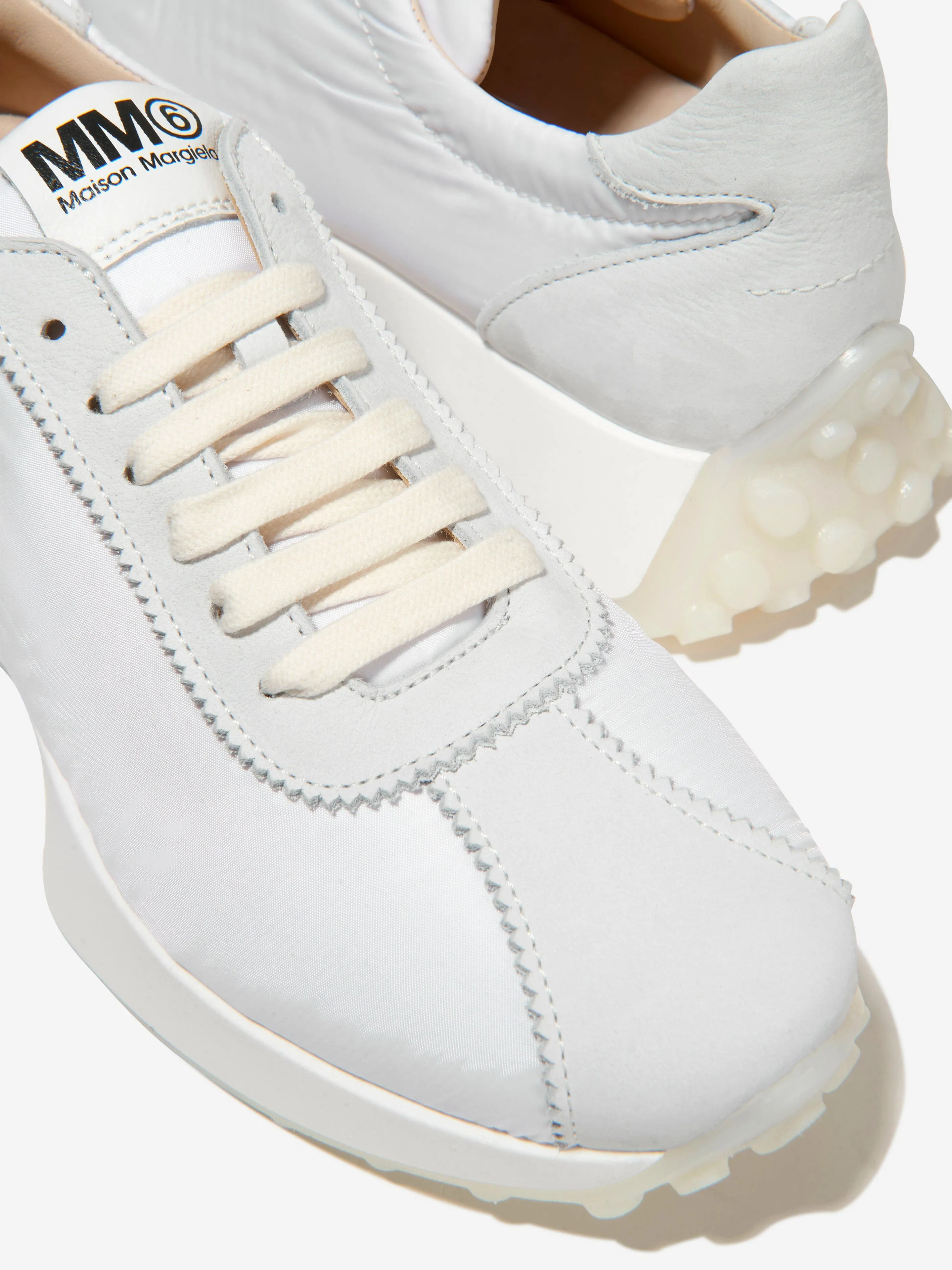 MM6 Maison Margiela Chaussures de Sport en Cuir à Lacets pour Fille