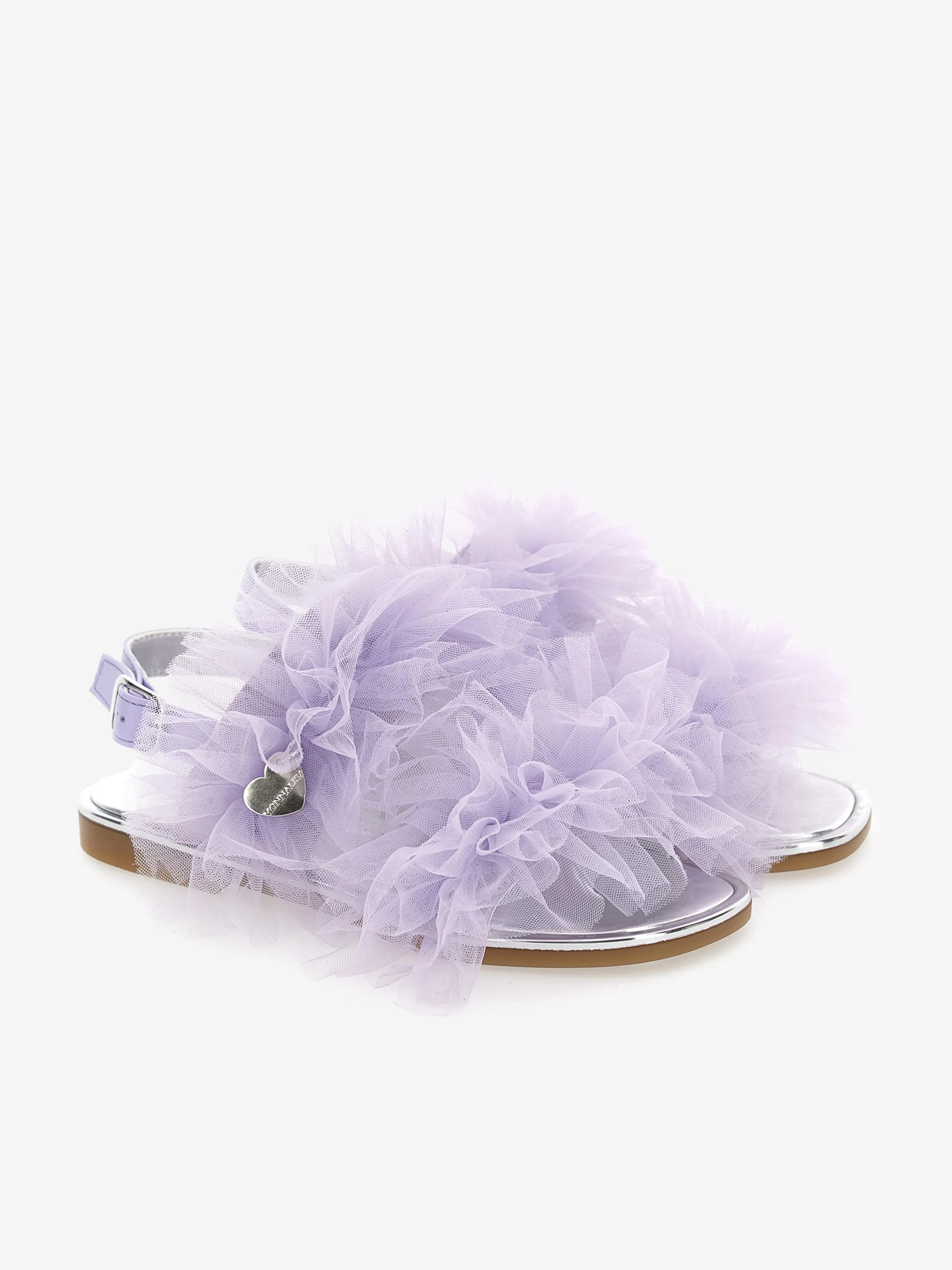 Sandales en tulle plissé pour filles Monnalisa en violet