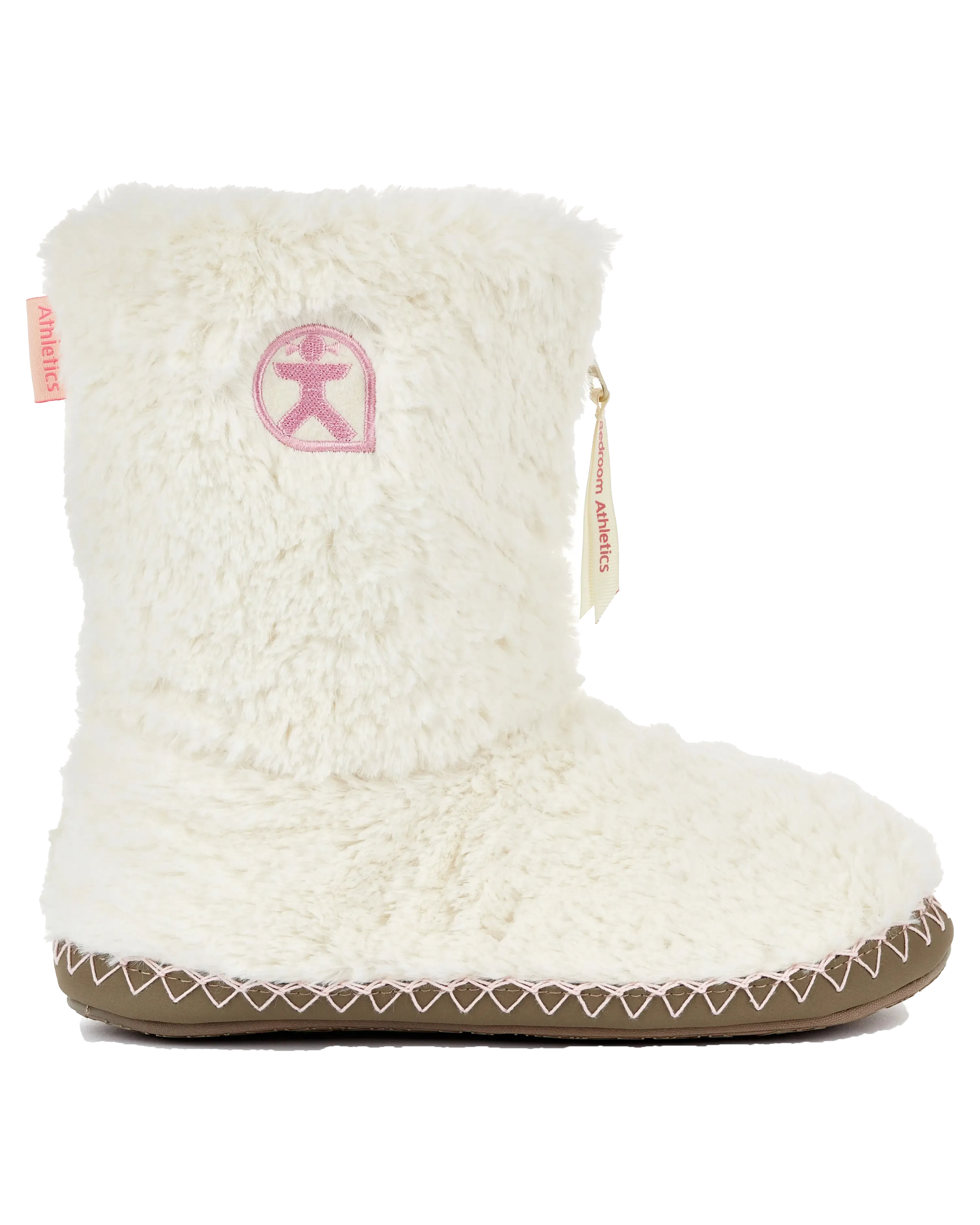 Bottes pantoufles en fausse fourrure Monroe en crème et moonrock